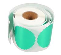 iplusmile 250 pezzi Etichette Adesive Metallizzate Verdi con Smerlato per Sigilli di Sicurezza Goffratura Certificati Carta e Buste Adesivi per Timbri e Premiazioni