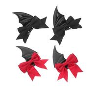 iplusmile 2paia Fermaglio per Capelli Forma di Pipistrello da Diavolo Forcina da Diavolo per Halloween Decorazioni per Capelli da Demone Accessori per Costumi Fai da Te