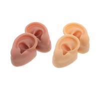 iplusmile 2paio di Orecchio in Silicone Realistico Espositore per Gioielli Pratica Piercing di Anatomia Orecchio Umano in Silicone Flessibile