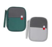iplusmile 2pezzi Borsa Portamedicinali Da Viaggio Mini Contenitore Portatile Per Medicinali Organizer Borsa Per Medicinali Resistente e Leggera Per Emergenze