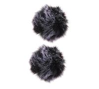 iplusmile 2pezzi Copertura Per Microfono Antispruzzo in Lana Artificiale Protezione Da Vento e Saliva Accessori Per Microfono e Canto Ktv Facile Da Indossare e Rimuovere