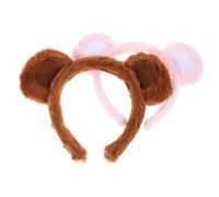 iplusmile 2pezzi Fascia per Capelli Donna in Peluche Design Orso Fascia Orecchie Accessori Capelli Cosplay Ragazze Unica per Feste