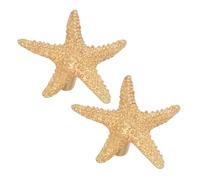 iplusmile 2pezzi Maniglie per Stella in Ottone Lucido Maniglie per Porte Push-Pull in Ottone Pomello Piccolo per Cassettiera in Vintage per Mobili