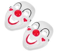 iplusmile 2pezzi Maschera Clown Horror per Mascherate Halloween Accessorio Cosplay da Clown per Feste e