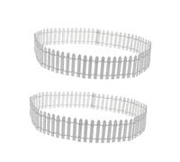 iplusmile 2pezzi Mini Recinzione in Legno per Giardino Ornamento in Miniatura Staccionata Flessibile Recinzione in Legno Decorazione per Giardino delle Fate