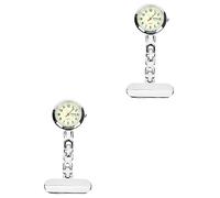 iplusmile 2pezzi Orologio Da Tasca Luminosa Con Clip Decorativa Per Professionisti e Design Semplice e Funzione Luminosa Per Lettura Facile Del Ambienti Buoi Per Regali e Uso Quotidiano