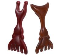 iplusmile 2pezzi Pettine Massaggiante in Legno di Sandalo Pettine per Capelluto Sette Artigli Strumento per Massaggio Gua Sha Naturale Denti Larghi per Capelluto Viso e Naso Leggero e Portat