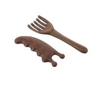 iplusmile 2pezzi Pettini Massaggiante in Legno di Sandalo per Capelluto Pettine Guasha dei Capelli Strumento per Massaggi per Testa
