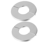 iplusmile 2pezzi Rosone Copriforo Muro in Acciaio Inox Per Tubi Riscaldamento e Rubinetti Copertura Divisibile Per Foro Parete Installazione Semplice Senza Rimuovere Valvole