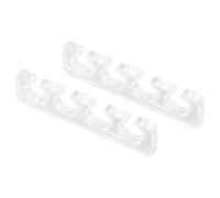 iplusmile 2pezzi Separatore Dita Piedi in Silicone Morbido Riutilizzabile Per Pedicure Divaricatore Dita Per Allineamento e Sollievo Da Pressione Strumento Cura Piedi Art Semi Trasparente