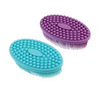 iplusmile 2pezzi Spazzola Silicone da Bagno per Massaggio Corpo Esfoliante in Silicone Unica per Pelli Delicate o Secche Riutilizzabile per Anni Riduce Stress e Inquinamento Ambientale