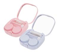 iplusmile 2sets Custodia Per Lenti Contatto Comoda e Portatile Scatola Resistente All Usura Per Conservazione Sicura Di Contenitori Ermetici Per Uso Quotidiano e Viaggio