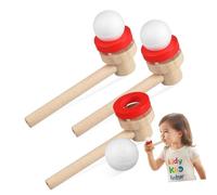 iplusmile 3 Giochi Soffianti in Legno e Plastica con Palline Galleggianti per Giocattoli Creativi per Sviluppo Coordinazione e Controllo per attività Allaperto e Regali Educativi