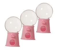 iplusmile 3 Macchine Distributore Caramelle Mini in Plastica Rosa per Bambino Bambina, Design Creativo per Stimolare la Creatività la Manualità, Giocattoli come Regalo o Festa