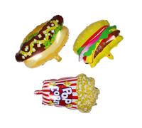 iplusmile 3 Pezzi Balloon Food Theme Realistic Popcorn Hot Dog Hamburger Foil Balloons For Movie Night Birthday Party Decorations