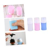 iplusmile 3 pezzi Bottiglie Ricaricabili Silicone Viaggio Contenitori per Lozione Blu Bianco e Rosa per Cosmetici e per La Personale Facili Trasportare e Riutilizzabili