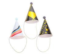 iplusmile 3 Pezzi Cappello Di Compleanno 1/2 Cappelli D'oro Vigilia Cappello Da Ragazzo Di Compleanno Conto Alla Rovescia Di Capodanno Cappello Di Capodanno Happy New Year Hat Carta