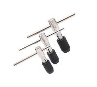 iplusmile 3 pezzi Chiavi Cricchetto T-handle Regolabili per Maschi Filettatura Acciaio Alta Precisione Design Singola Mano per Riparazioni Professionali