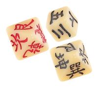 iplusmile 3 pezzi Dadi Divinatori Simboli Antichi Cinesi Dadi Facce per Divinazione e Giochi di Fortuna Accessori Resistenti per Raduni Familiari e Occasioni Speciali
