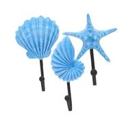 iplusmile 3 pezzi Ganci da Parete in Materiale Stile Mediterraneo Appendiabiti Nautico Vintage per Ingresso Ganci Decorativi per Cappotti Borse e Chiavi con Design Ispirato al Mare