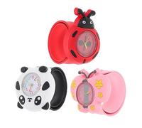 iplusmile 3 pezzi Orologi per Silicone Cartoon Digitale con Arabi Chiari per Studenti e Design Divertente e Resistente