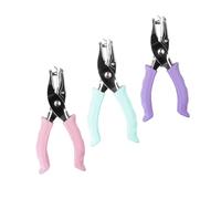 iplusmile 3 pezzi Punzonatrice Carta Ufficio Perforatrice Manuale Singola con Impugnatura Ergonomica Bucatrice Portatile per Carta Cartoncino e Progetti Creativi Casa e Ufficio Colori