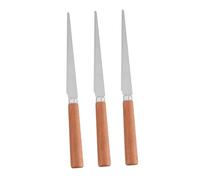 iplusmile 3 Pezzi Raschietti per Modellatura Argilla con Manico in Legno Strumenti in Acciaio Inossidabile per Scolpire Levigare e Riparare Ceramiche Utensili Professionali per Modellazione