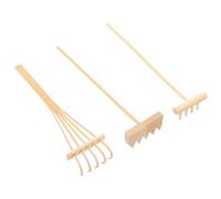 iplusmile 3 Pezzi Set di Mini Rastrelli in bambù per Giardino Zen, Accessori Ecologici Senza Odore per Sabbia Zen, Decorazione da Tavolo per Casa e Ufficio