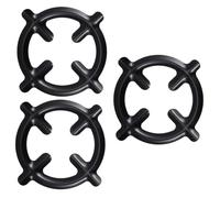 iplusmile 3 pezzi Supporti in Ghisa per Piano Cottura a Gas Piastra Rotonda Antiscivolo per Pentole e Caffettiere Base Stabile e Resistente per Cucina Domestica e Professionale