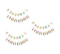 iplusmile 3 Set Bandiera Della Festa Estiva Pantofole Arredamento Esterno Nuoto Piscina Bandiera Del Partito Tropicale Spiaggia Stentieri Di Compleanno All'aperto Carta 2 Pezzi*3