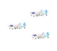 iplusmile 3 Set Chiesa Falsa Mini Casa Piccola Casa Chiesa in Miniatura Cake Topper Casa Accessori Castello Paesaggistico Ornamenti per La Casa del Paesaggio Colorful 4 Pezzi*3