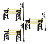 iplusmile 3 Set Simulazione Lampioni Del Parco. Casa Delle Bambole Arredamento Del Giardino Commemorativo Mini Roba All'aperto