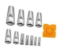 iplusmile 3 Set Ugelli Per Calafataggio Acciaio Inossidabile Con Raschiatore Strumento Finitore Per Superfici Irregolari Adatto Per Cucina E Becco Facile Da E Riutilizzabile 15 Pezzi*3