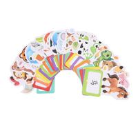 iplusmile 30 pezzi Schede Flash per Anni Carte Educative per Apprendimento Cognitivo e Linguistico Materiale Resistente e Sicuro Colori Vivaci e Design Animali per Asilo e Casa