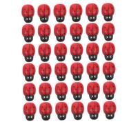 iplusmile 300 Pezzi Charm in Legno Autoadesivi Mini a Forma di Coccinella Flatback per Scrapbooking Decorazioni Artigianali Accessori per Cover e Fai da Te