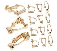 iplusmile 30pezzi Convertitori Per Orecchini Clip Regolabili in Oro Base Accessori Per Diy Trasformare Orecchini Forati in Clip Resistenti e Facili Da Usare Per Donne