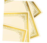 iplusmile 35 pezzi Carta Pergamena per Certificati Vuota Carta Interna Stampabile e Scrivibile per Diplomi Accademici e Onorificenze Formato Uso Casa e Ufficio