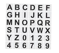 iplusmile 36 pezzi Stencil Lettere e Numeri in Pet Resistente Modelli per Pittura e Creativo e Artigianato Te Riutilizzabili e Facili da Usare