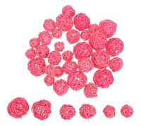 iplusmile 36pezzi Palline Decorative in Rattan Intrecciate Pz per Riempire Vasi e Centrotavole Ornamenti Decorativi per Feste Tema Picnic e Matrimoni