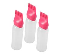 iplusmile 3pezzi Flacone per Tinture per Capelli con Pettine per Applicazione Erogatore per Olio per Capelli e Tinture per Adatto per Uso Salone e Domestico