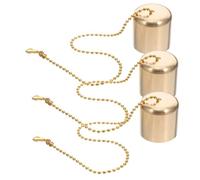 iplusmile 3pezzi Kit per Candele in Ottone Attrezzo per Stoppino per Lampade Olio e Bottiglie di Vino Tappo di Sicurezza in Metallo per Spegnere La Fiamma Senza Sforzo