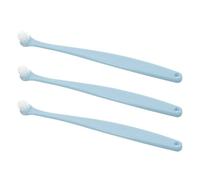 iplusmile 3pezzi Spazzolini da Denti per Cani e Gatti Testina Rotonda e Setole Morbide Igiene Orale per Cuccioli e Gattini Manico per Piccole Razze