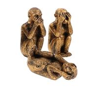 iplusmile 3pezzi Statuetta in Resina Animali Animali Scultura Scimmie Decorazioni Statue Artigianali in Resina Ornamentazione Scimmie