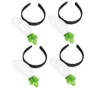 iplusmile 4 Fasce Per Divertenti A Forma Di Rapa: Accessori Per Realistici A Forma Di Daikon - Accessori Per Costumi Da Festa - Copricapo Di Halloween Con Un Design Vegetale