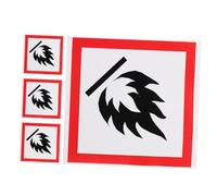 iplusmile 4 Pezzi Adesivi Autoadesivi per Bidoni Della Spazzatura Sicurezza Resistente per Promuovere La Consapevolezza Del Rischio