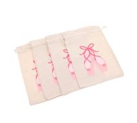 iplusmile 4 Pezzi Ballet Drawstring Bags For Lightweight Dance Shoe Storage Pouches With Ample Space For Ballet Shoes Costumes And Accessories Portable Organizer