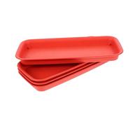 iplusmile 4 Pezzi Base per Vaso da Fiori Vassoio per fioriera sottovaso per Piante in Vaso vaschetta Rettangolare per l'acqua Piatti di Fiori Vassoio per Le Piante Resina Marrone