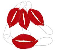 iplusmile 4 Pezzi Bocca Salsiccia Arancia in Plastico Riutilizzabile Sicura per Cosplay e Masquerade Party Divertenti Accessori Halloween