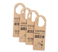 iplusmile 4 pezzi Cartelli Porta in Legno Doppia Faccia Rustici per Privacy Camera Hotel Segnali Please Clean e Do Not Disturb per Controllo Accesso e Servizio Pulizie