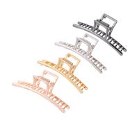 iplusmile 4 pezzi Clip per Capelli Donna in Lega Presa Forte Design Semplice ed Elegante Fermagli Scatto per Code di Cavallo Accessori Moda per Ragazze e Signore Colori Misti Nero Oro